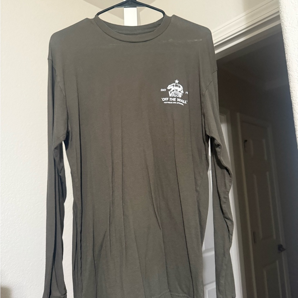Vans Olive Green Long Sleeve Men's Shirt